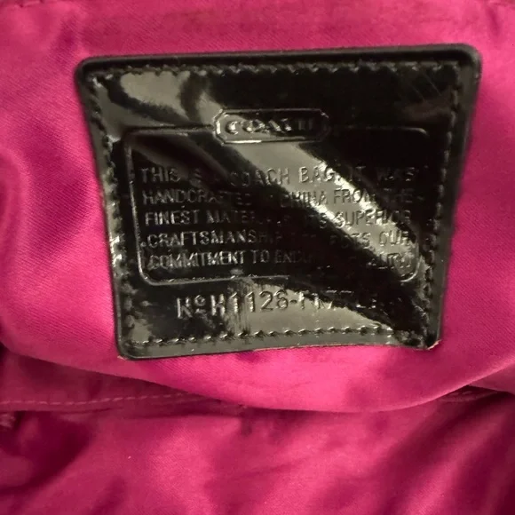 Coach Purple & Black Tartan Handbag - Picture 6 of 9